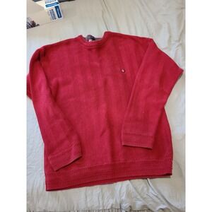 VINTAGE Ralph Lauren chaps Red‎ Knit Crew Neck Sweater Mens SZ M hand framed EUC